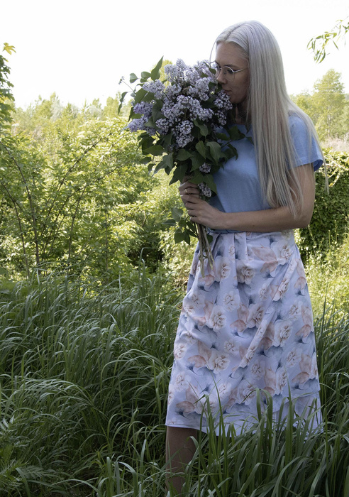 BLUMEN Ms. 4 (rosa) - Viskose Webware