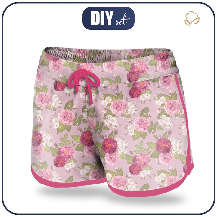 Damen Badeshorts - ROSENGARTEN / rosa XL