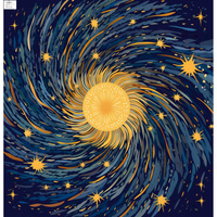 WATERCOLOR GALAXY - panel na spódnicę z koła D