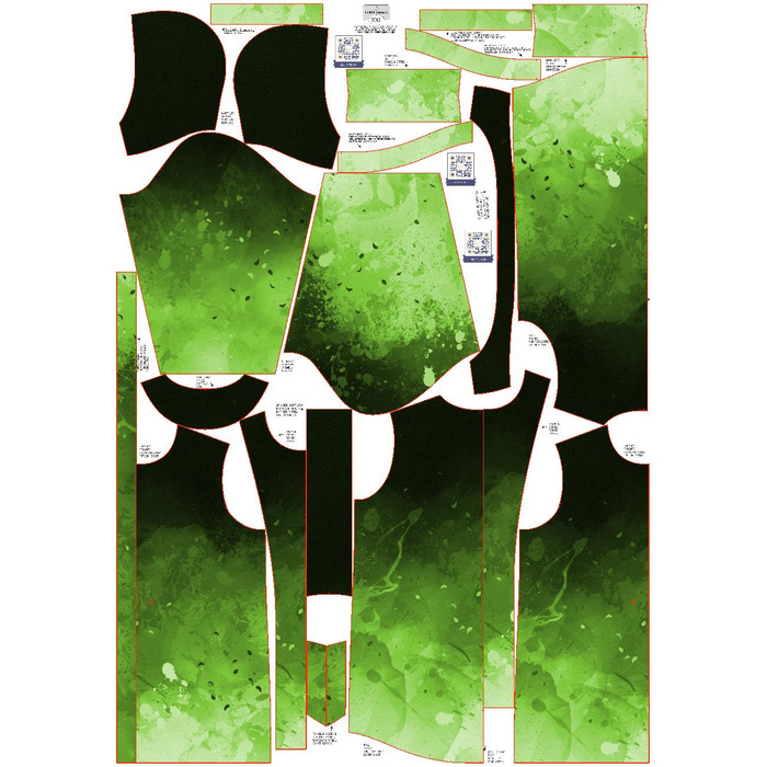 WOMEN'S PARKA (ANNA) - SPECKS (green) / black - softshell XL