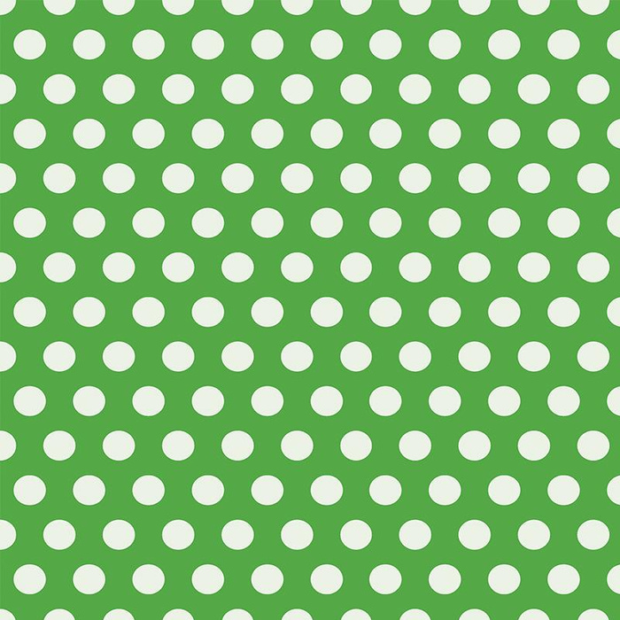 WEIßE TUPFEN / grün - Baumwoll Webware