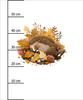 SLEEPING HEDGEHOG - Paneel (60cm x 50cm) Wasserabweisende Webware