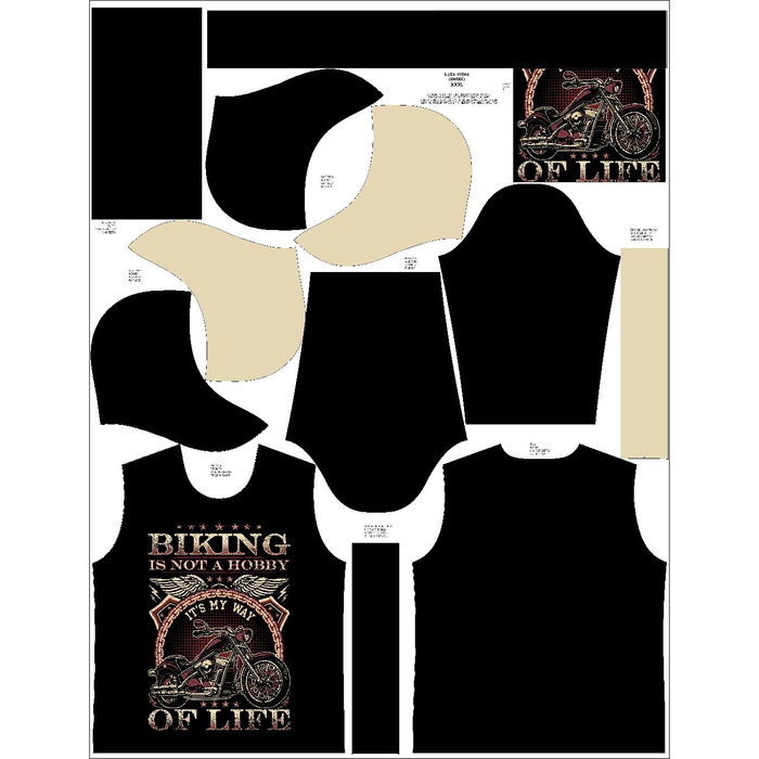 UNISEX HOODIE (HYDRA) - BIKING - sewing set (158/164)