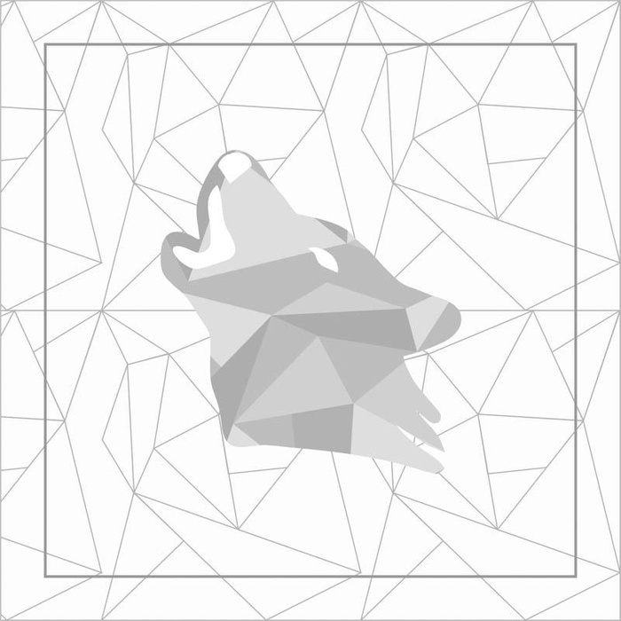 POLŠTÁŘOVÝ PANEL - GEOMETRICKÝ VLK (ADVENTURE) / bílý led