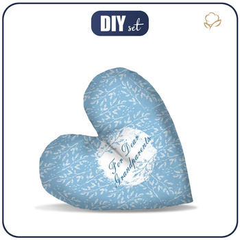 DECORATIVE PILLOW HEART - For Dear Grandparents / FROSTED TWIGS