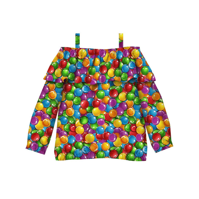 Carmenausschnitt Bluse (VIKI) - SWEETS WZ.3 - Nähset - 98-104