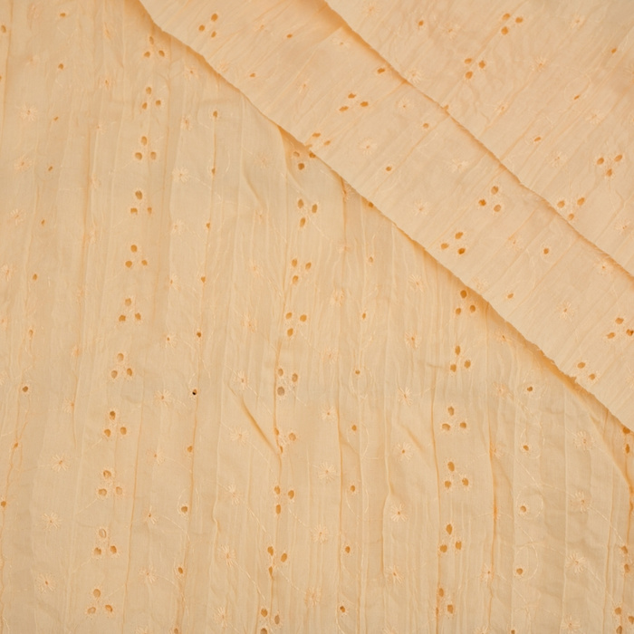 PEACH - Embroidered Crashed Batiste