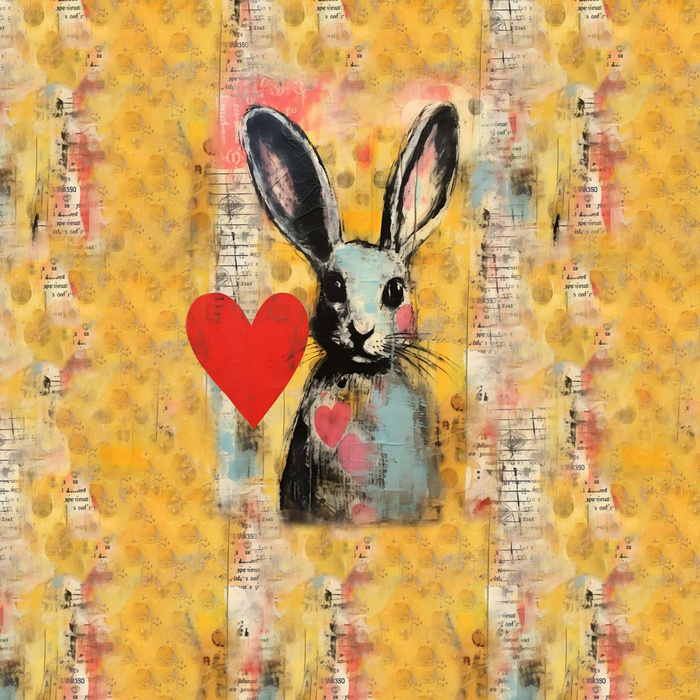 HARE PORTRAIT - Paneel (60cm x 50cm)