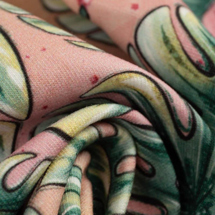 TROPISCHE MONSTERAS - bio single jerset mit Elastan Sommersweat