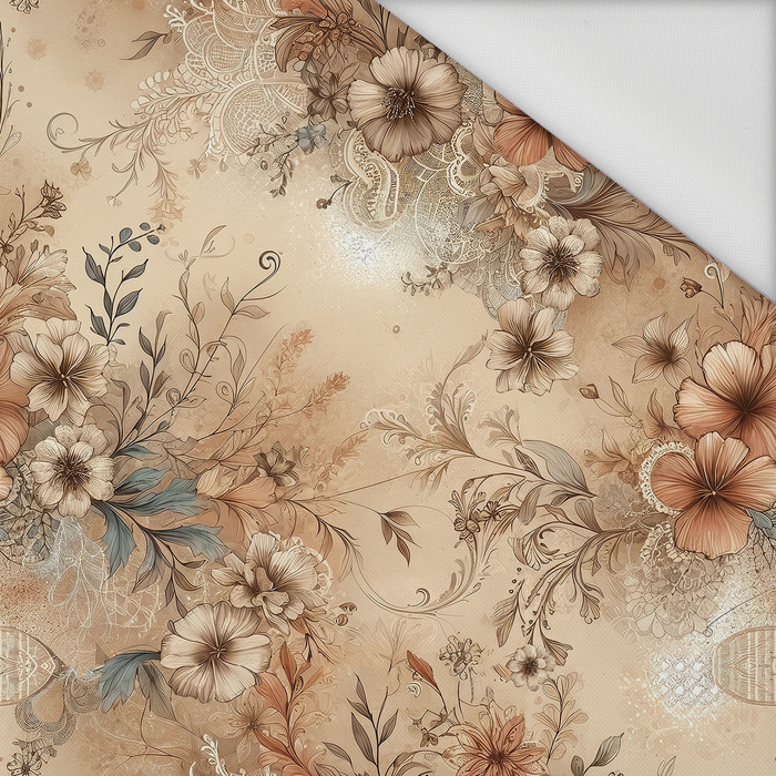 PASTEL FLOWERS WZ. 25 - Waterproof woven fabric