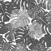 MONSTERA 2.0 (SZARY) / biały - tkanina bawełniana