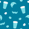 Paris Breakfast ( J'adore Paris) / TEAL  - single jersey TE210