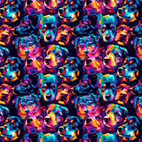 COLORFUL DOGS  mini- Welur tapicerski