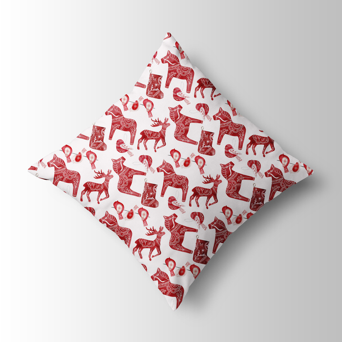 WINTER ANIMALS pat. 3 (NORDIC CHRISTMAS) - Cotton woven fabric