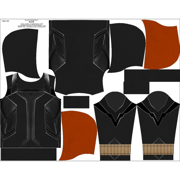 KID'S HOODIE (ALEX) - SUPERHERO PAT. 1 - sewing set (146/152)