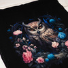 GOTHIC OWL - panel (60cm x 50cm)- single jersey s elastanem ITY