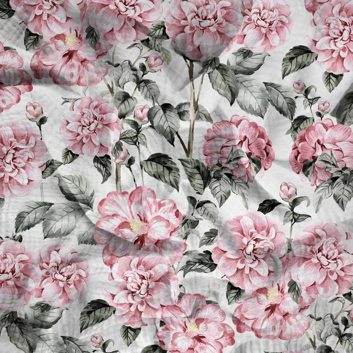 ROSA PFINGSTROSEN M. 3 - Baumwoll Musselin