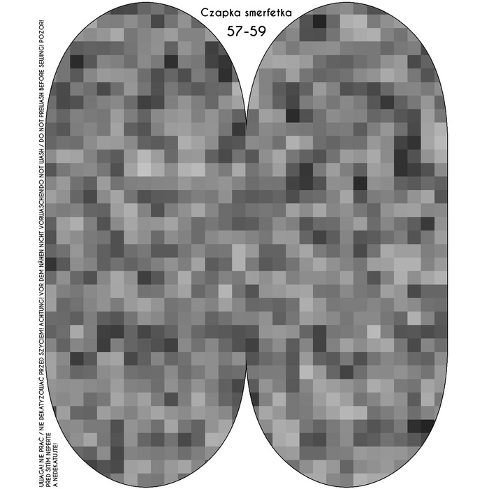 "Beanie" Mütze - PIXEL MS.2 / grau 51-53
