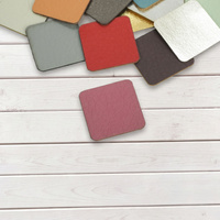 Pads under the eyelets Leatherette label small square - vanilla