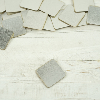 Podložka pod brašnářské očka malý čtverec  - stříbrná