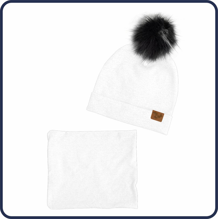 WEISS - Mütze und Loop kreatives Nähset