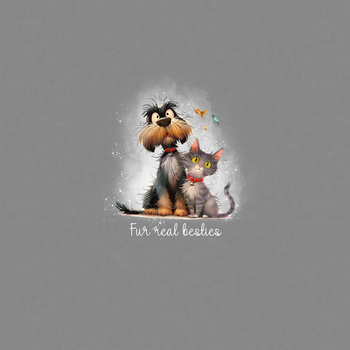 CUTE ANIMALS wz.14 - panel (60cm x 50cm) Baumwoll Webware