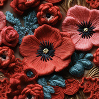 FLOWERS 3D M. 6 - Lycra 300g