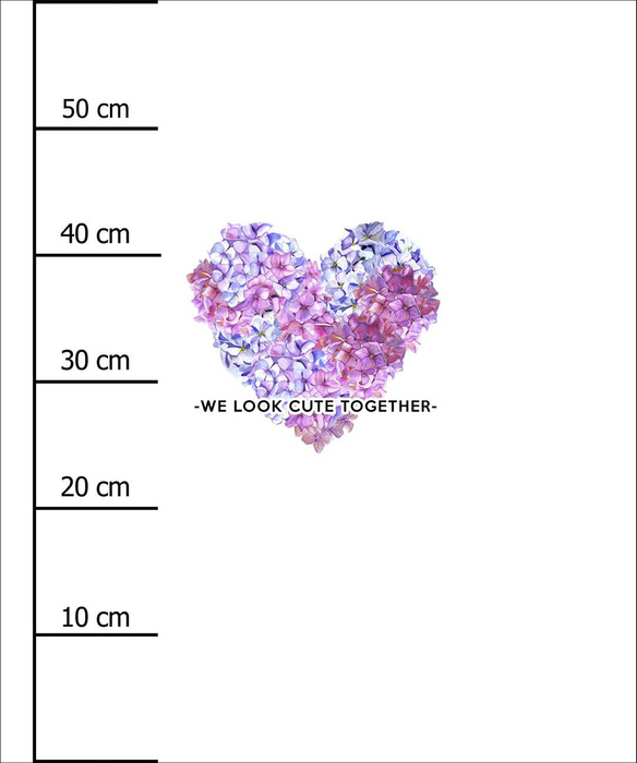 WE LOOK CUTE TOGETHER - panel (60cm x 50cm) looped knit