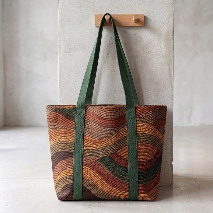 RETRO GEOMETRIC WZ. 22 - Hydrophobic brushed knit