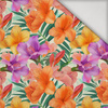 FLOWERS PAPAYA ORANGE WZ. 11 - lycra 300g