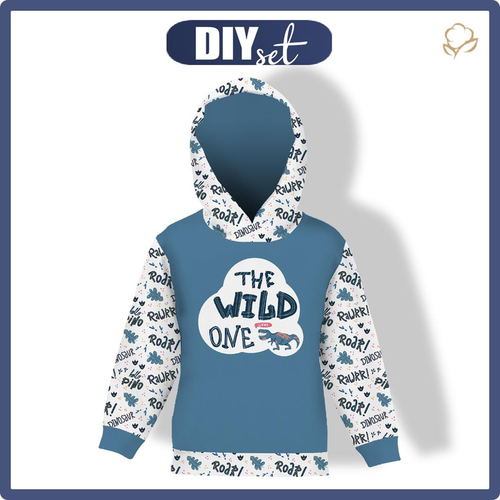 KINDER HOODIE - DINO / THE WILD ONE - Sommersweat (122/128)
