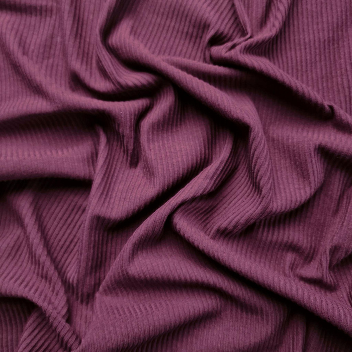 Mütze und Loop - Burgundy (RIB Jersey) - DIY Set 