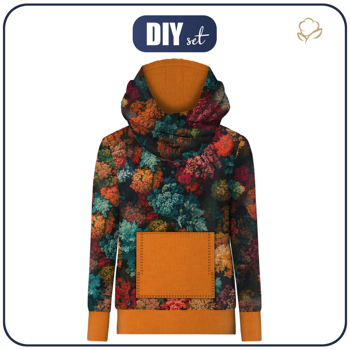UNISEX HOODIE (HYDRA) - AUTUMN FOREST WZ. 4 - sewing set (98/104)