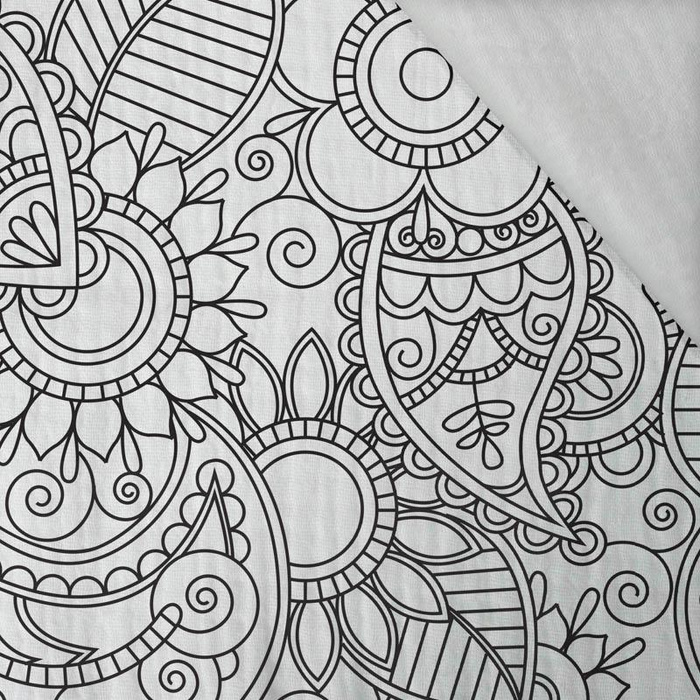 MEHNDI SCHWARZ / weiß - Baumwoll Musselin