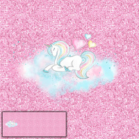 UNICORN / glitter (WONDERLAND) - PANORAMIC PANEL (60cm x 155cm)