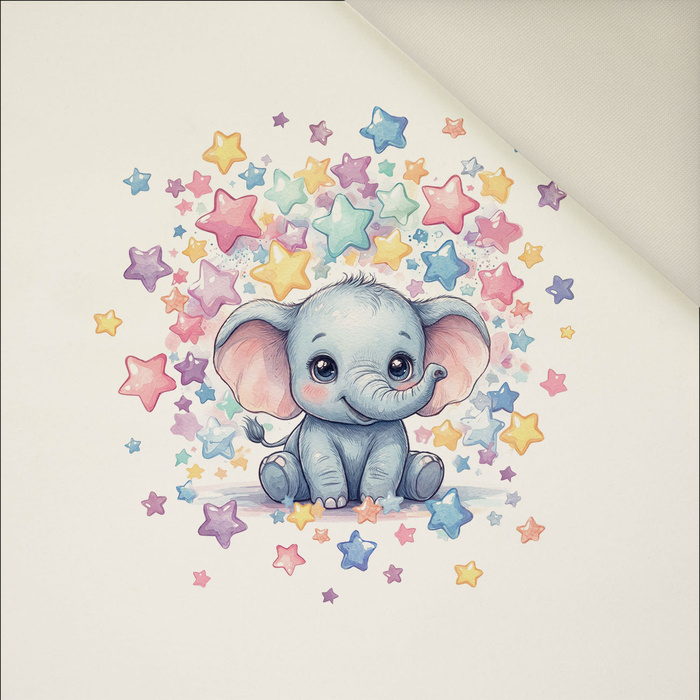 CUTE ELEPHANT - Panel (60cm x 50cm)  Polster- Velours
