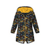 KIDS PARKA (ARIEL) - FOLK BUTTERFLIES / black - softshell (134/140)