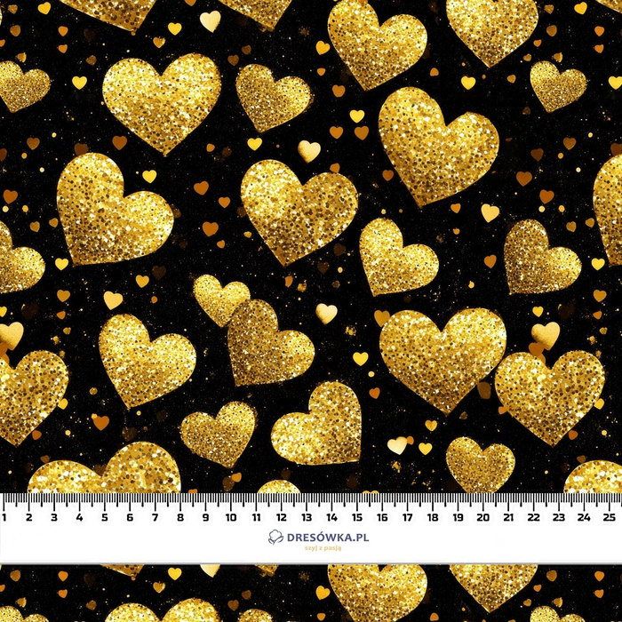 Black & Gold Glamour wz.5 - brushed knitwear with elastane ITY