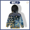 KID'S HOODIE (ALEX) - BUTTERFLIES / gold - sewing set (146/152)