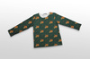 AUTUMN TWIGS AND PUMPKINS / bottle green (RED PANDA’S AUTUMN)- single jersey with elastane ITY