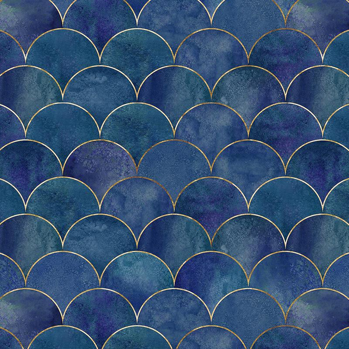 FISCHSCHUPPEN - Wasserabweisende Webware