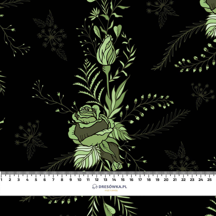 ROSES PAT. 5 / black - lycra 300g