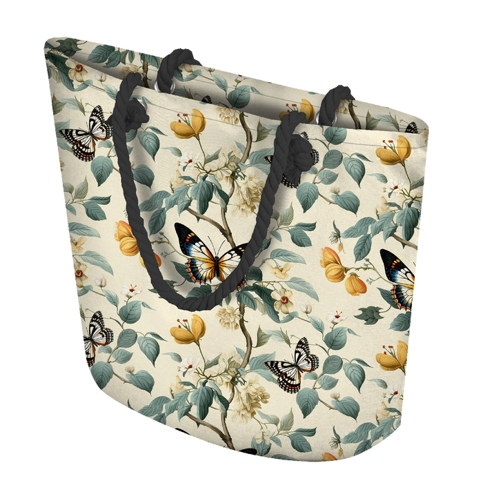 Butterfly & Flowers wz.2 - Viskose Jersey