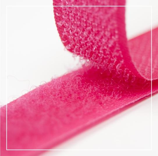 Klettverschluss Breite 20mm weiß, komplett - ROSE