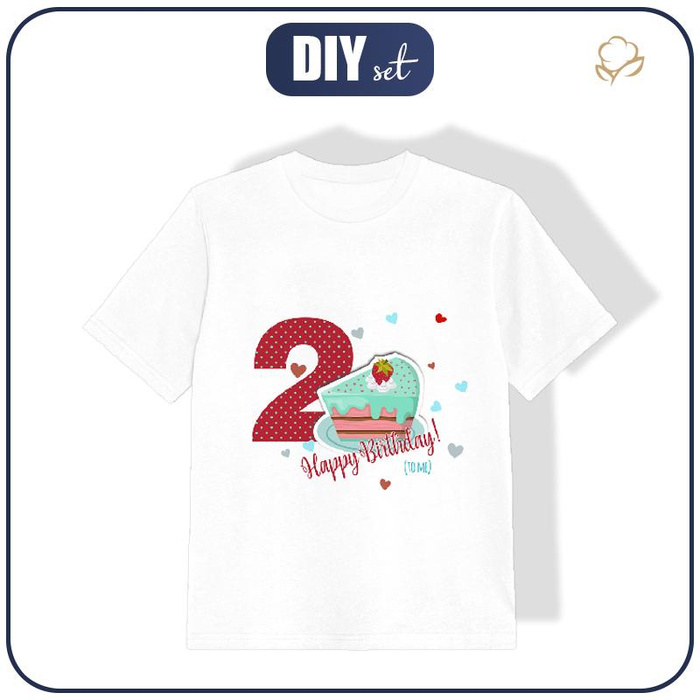 KID’S T-SHIRT - 2ST BIRTHDAY / BIRTHDAY CAKE - single jersey 