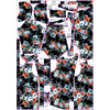 WOMEN'S PARKA (ANNA) - WATER-COLOR FLOWERS pat. 2 / black - sewing set XXL