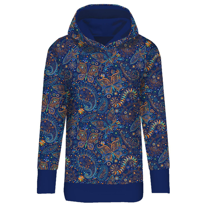 LANGES DAMEN HOODIE (MEGI) - ETNO SCHMETTERLINGE - Nähset - M