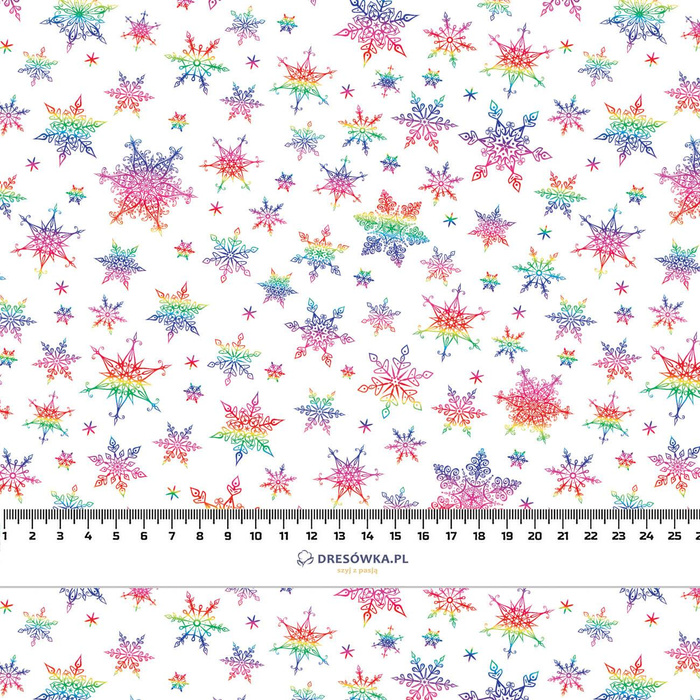 RAINBOW SNOWFLAKES PAT. 2 - Waterproof woven fabric