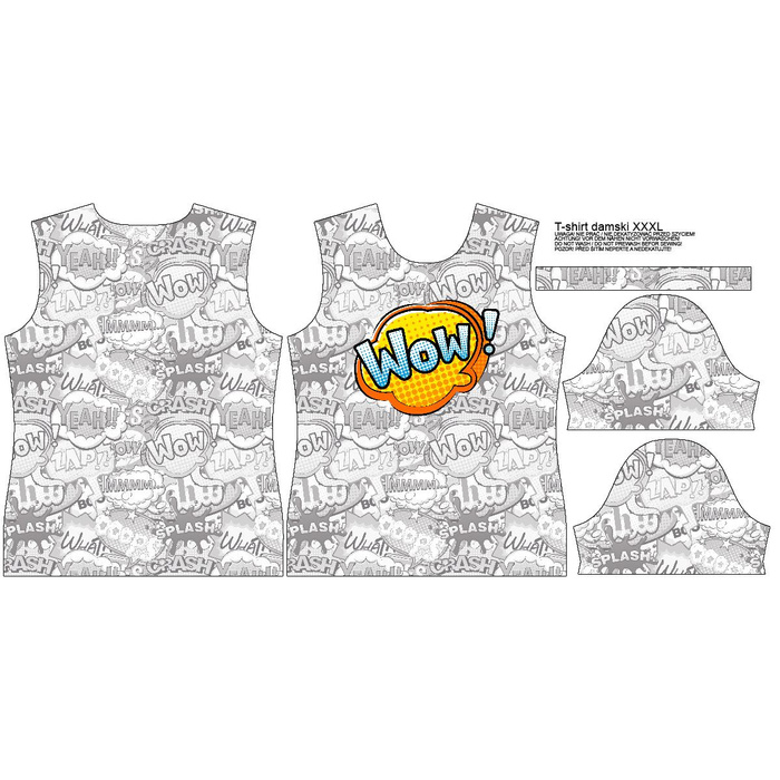 DAMEN T-SHIRT - COMICS / wow - Single Jersey S