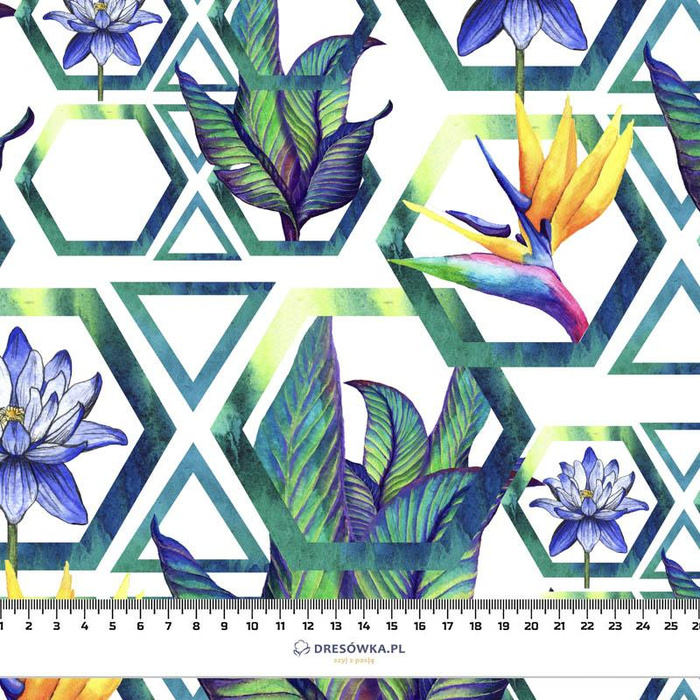 KWIATY W HEKSAGONACH  - softshell